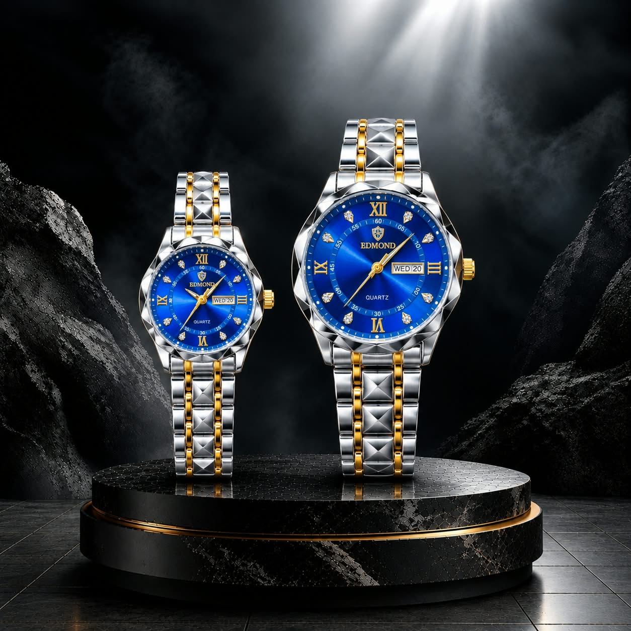 Luxury Couple’s Day-Date Quartz Watch - Image 2